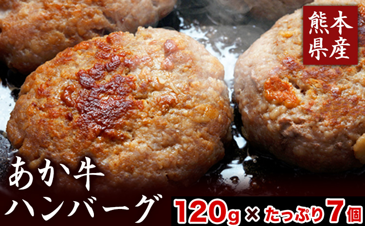 あか牛ハンバーグ 熊本産あか牛を使用した贅沢ハンバーグたっぷり7個入り 熊本あか牛 赤牛 あかうし《7-14日以内に出荷予定(土日祝除く)》