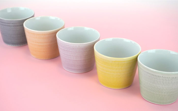 【波佐見焼】蕎麦猪口（マルチカップ）5色カラー そばちょこ 小鉢 陶器【鐵山陶器】 [ZD08]