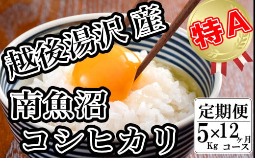 
令和6年産【精米5㎏/12回定期便】「越後湯沢産」【湯沢産コシヒカリ】
