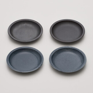 2016/ TY Plate S Set【2016/オリジナル】有田焼 食器 器 皿 小皿 プレート 4枚 ブラック グレー シンプル cd003