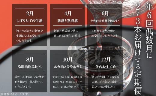 【偶数月定期便・年6回お届け】地酒豊能梅の頒布会 日本酒お楽しみ便 Wgs-0126