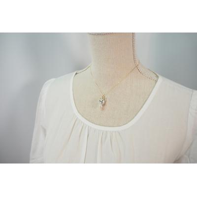 ふるさと納税 甲府市 K18 南洋真珠・あこや真珠　アニマル【ぶた】モチーフペンダント　AB11P |  | 02