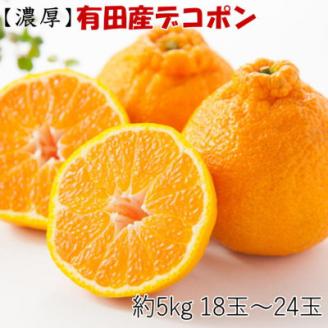 【お味濃厚】紀州有田産のデコポン約5kg(18玉～24玉入り)(上富田町)