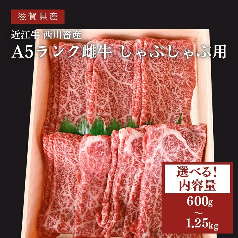 【ふるさと納税】〈選べる内容量〉【近江牛 西川畜産】A5ランク雌牛 しゃぶしゃぶ用 ふるさと納税 牛肉 お肉 ブランド牛　お届け：繁忙期に限り納期最長17ヶ月。納期指定不可