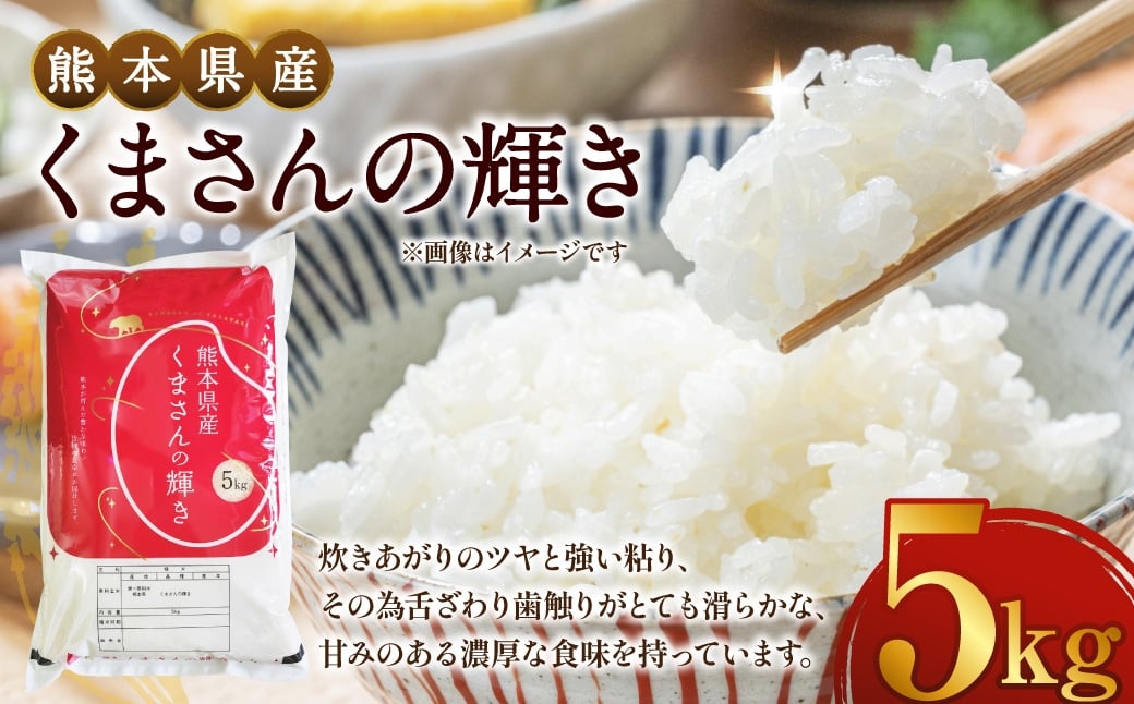 
                  【 令和7年度産 】 熊本県産くまさんの輝き 5kg 国産 熊本県産 お米 米 コメ ご飯 白米 くまさんの輝き 【 2025年12月上旬発送開始 】
                