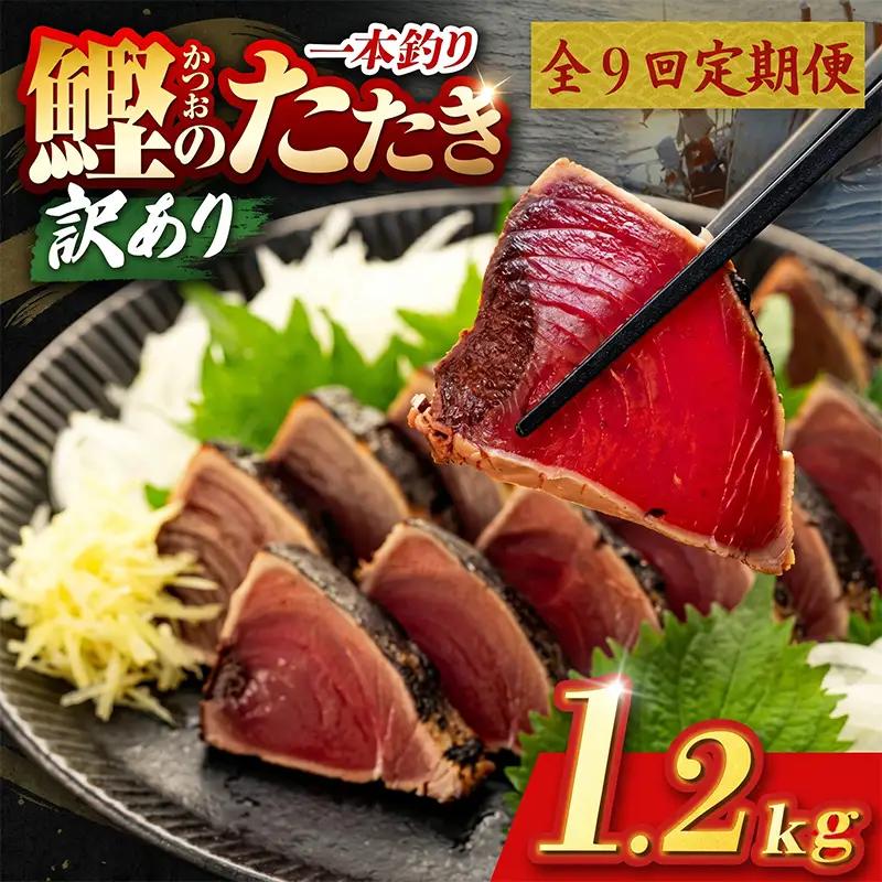 【9回定期便】かつおのたたき 1.2kg かつおのたたき