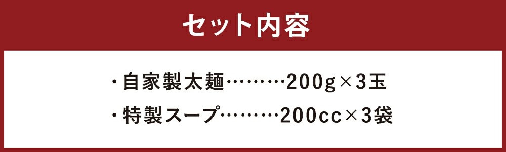 【長崎で行列ができるラーメン店】つけ麺 3食分 セット 太麺