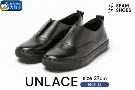 UNLACE BOLD（SEAM..SHOES）サイズ 27cm シーム シューズ 靴 秋田県 大仙市