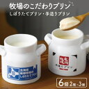 【ふるさと納税】牧場のこだわり プリン 2種×3個 計6個 セット 陶器入り [岩瀬牧場 北海道 砂川市 12260350] ぷりん スイーツ デザート 食べ比べ 詰め合わせ 陶器 かわいい 化粧箱入り ギフト お歳暮