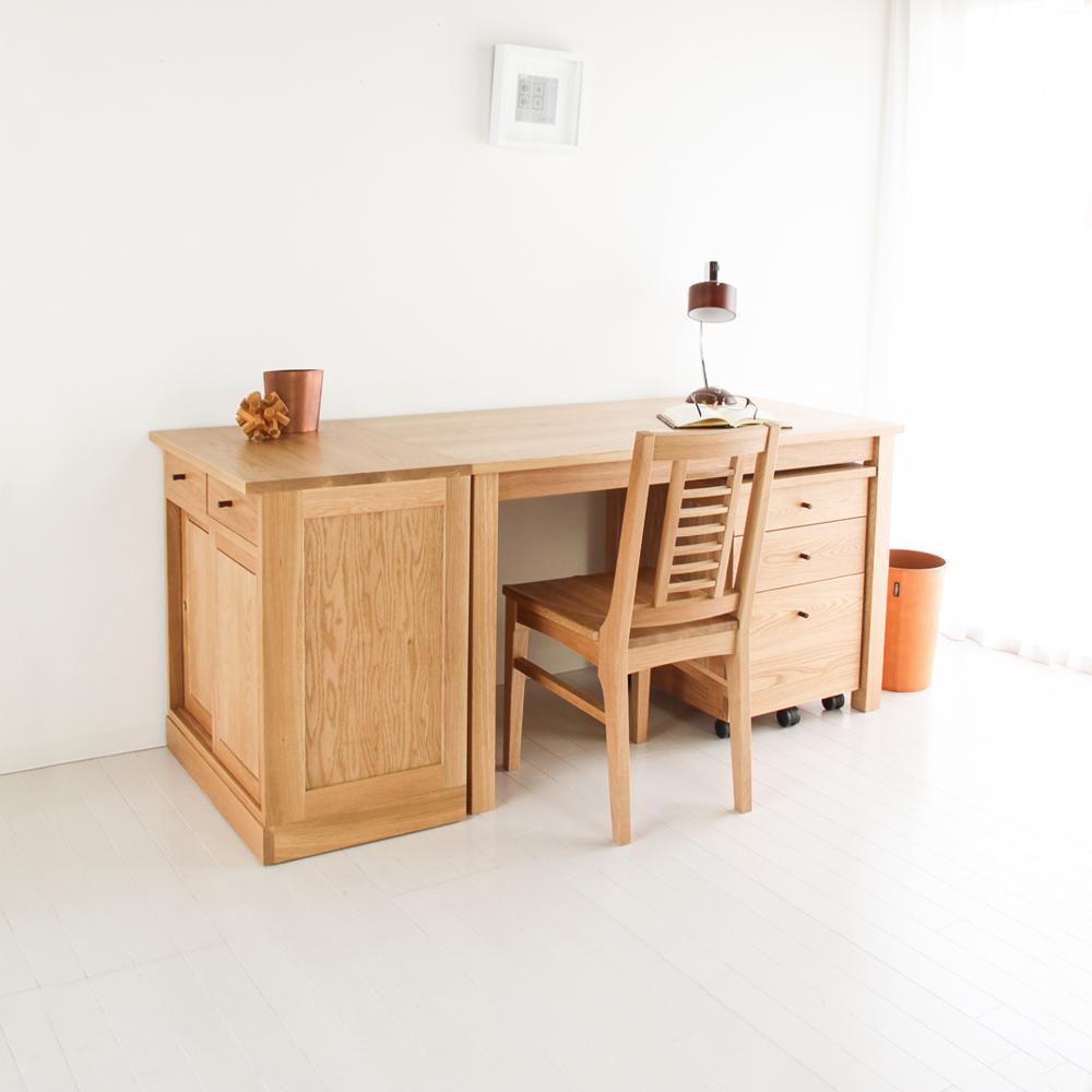 【ふるさと納税】旭川家具 山室家具製作所 プロト No.101～103 デスクセット 北海道ナラ_04714 | インテリア ファニチャー 人気 おすすめ 送料無料