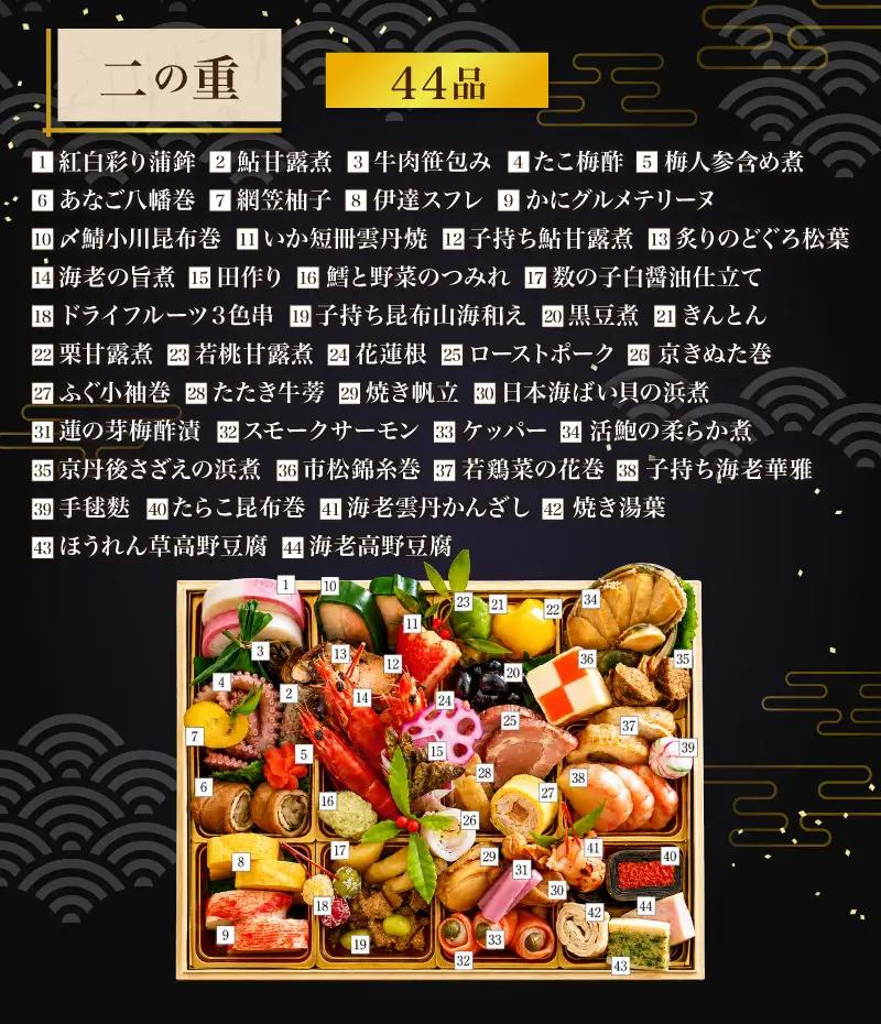 京丹後松葉がにおせちPREMIUM【贅極】 全48品目・2段重（約3～4人前） おせち / 北畿水産 海鮮 おせち料理 魚介 おせち料理2027 蟹 甲羅盛り 豪華 松葉ガニ ズワイガニ