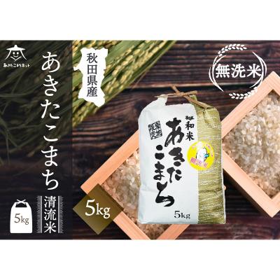 ふるさと納税 秋田市 秋田市雄和産あきたこまち 清流米 5kg 【無洗米】|15_akn-dd0501m