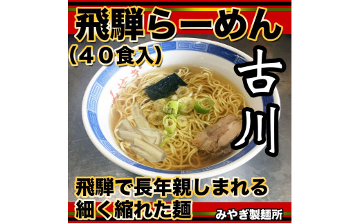 生中華めん 飛騨古川 ラーメン 20袋40食セット 生ラーメン 醤油ラーメン 拉麺 中華そば