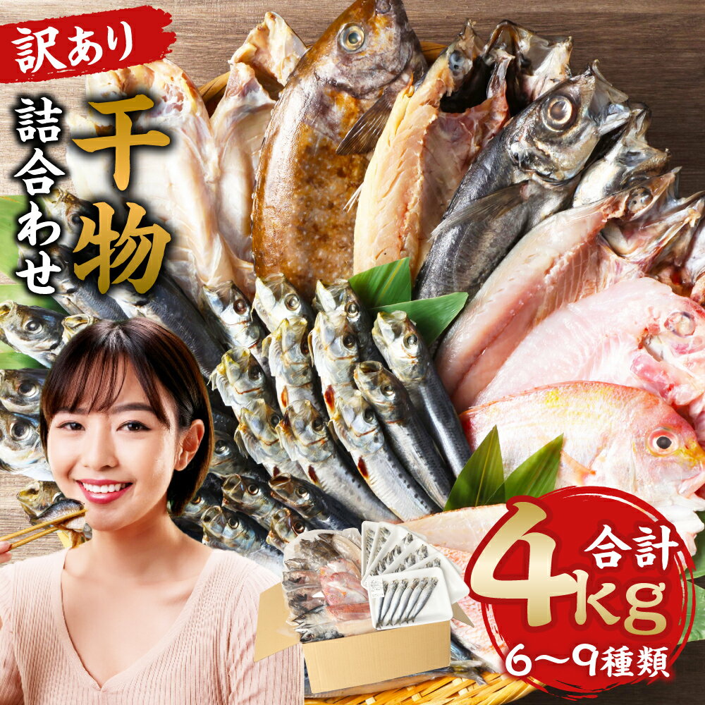 【ふるさと納税】【訳あり】干物詰合わせ約4kg 種類おまかせ 訳あり 不揃い 一夜干し 魚 ひもの 干物 おかず 和食 小分け 簡単調理 冷凍 福岡県 岡垣町 送料無料