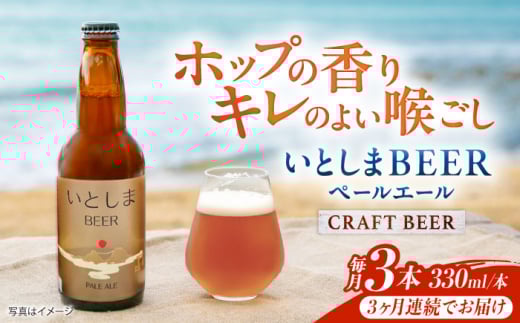 【全3回定期便】 いとしまBEER (ペールエール) 330ml×3本 糸島市 / 蔵屋 クラフトビール [AUA047]
