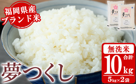 《無洗米》福岡県産ブランド米「夢つくし」(10kg・5kg×2袋) 無洗米 米 お米 おこめ ごはん ゆめつくし ご飯 常温 福岡県産 ブランド米 常温 常温保存 おにぎり おむすび お弁当 ライス【朝ごはん本舗】as05-047