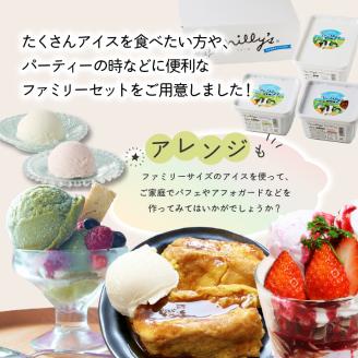 【お好みのフレーバー選べます！】松本牧場　本格ジェラートファミリーセット（1リットル×1個、500ｍｌ×2個　計2リットル）