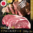 【ふるさと納税】【GI認証】くまもとあか牛リブロースステーキ 200g×3枚 牛肉 あか牛 ステーキ 送料無料