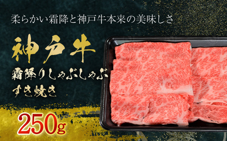 神戸牛 霜降りしゃぶしゃぶすき焼き 250g (AG049) 兵庫県 朝来市 AS36BB56 / 神戸牛 神戸ビーフ 神戸肉 黒毛和牛 国産和牛 ブランド和牛 牛肉 牛 肉 お肉 おにく 霜降り しもふり 霜降り肉 霜降 しゃぶしゃぶ しゃぶしゃぶ用 しゃぶしゃぶ肉 すき焼き すきやき すき焼き用 すきやき用 すき焼き肉 すきやき肉 牛しゃぶ 牛しゃぶしゃぶ 牛すき 牛すき焼き 牛すきやき 薄切り うす切り うすぎり