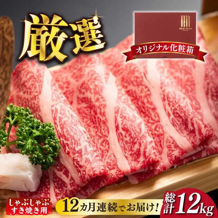 【全12回定期便】サーロイン しゃぶしゃぶすき焼き用 1kg（500g×2p）肉 お肉 牛肉 [ABBP144]