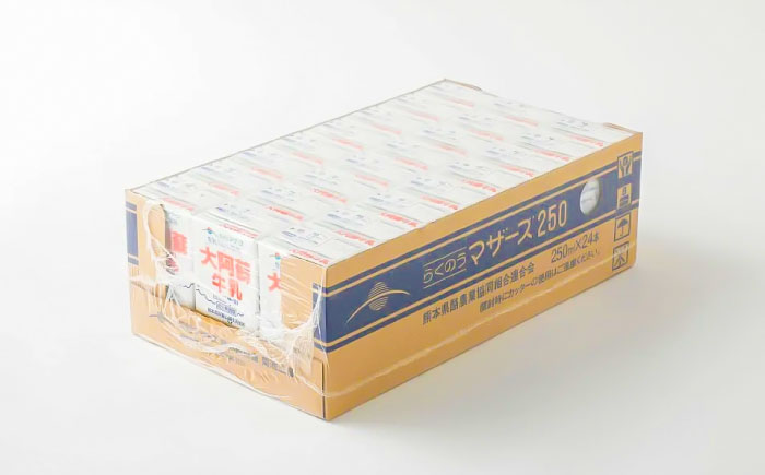 【全12回定期便】大阿蘇 牛乳 250ml(24本入り) / 阿蘇 熊本 乳牛 生乳 牛乳 ミルク 無調整 自然 らくのう 【合同会社 たべたせいか】 [BHBY024]