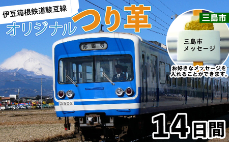 【伊豆箱根鉄道駿豆線 共通返礼品】市町オリジナルデザインつり革にメッセージ掲載（三島市・伊豆の国市・函南町・伊豆市）駿豆線車内掲出サービス | 鉄道 広告 記念 ギフト
