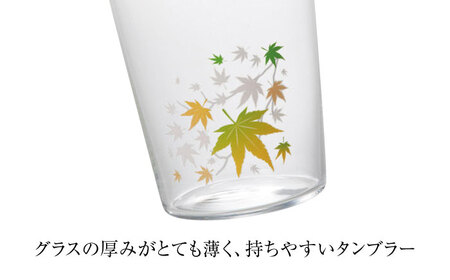 温度で変化する器 『冷感 紅葉 薄手 タンブラー』 多治見市 / 丸モ高木陶器 [TBA257]