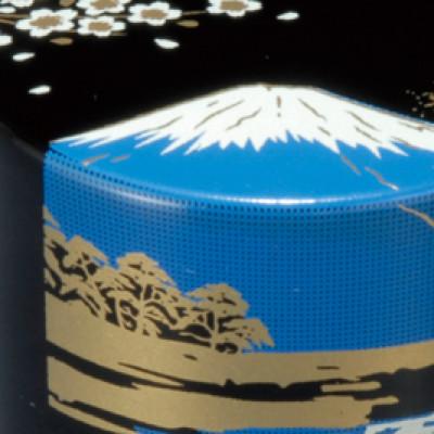 ふるさと納税 海南市 紀州漆器 漆芸 蒔絵 文鎮 丸 黒 富士山 |  | 01