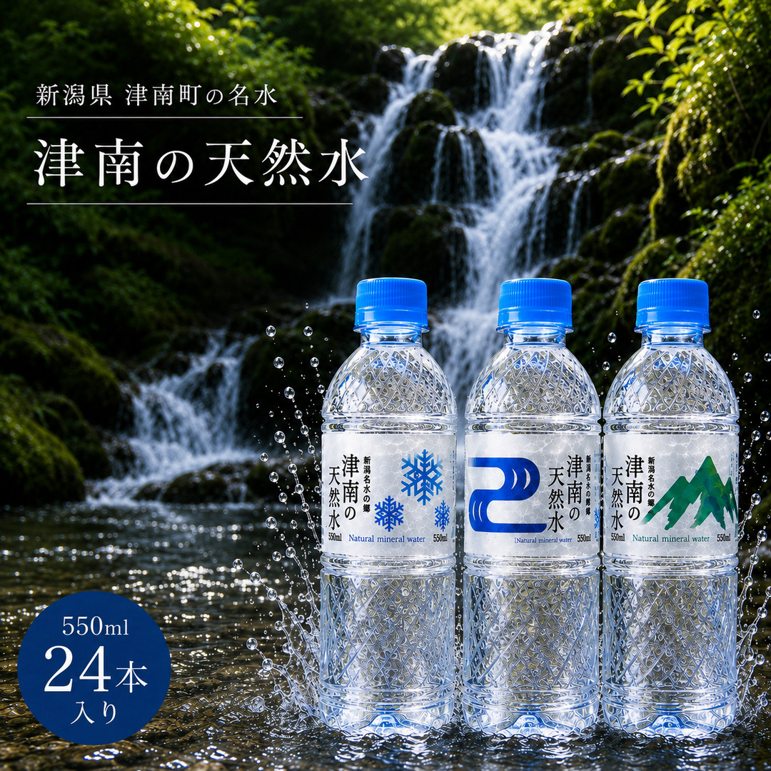 水 550ml × 24本 津南の天然水 129404-029