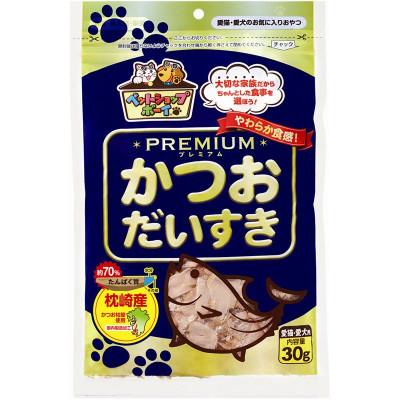 ふるさと納税 枕崎市 【マルトモ】猫犬おやつペットフード かつおだいすき プレミアム 30g×15袋(枕崎市) B0-13
