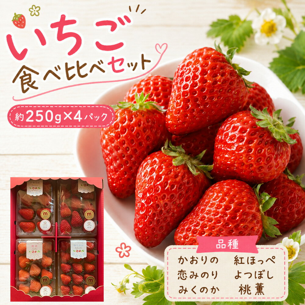 【ふるさと納税】 秋吉台 の ミネラル たっぷり !! Agri charm の いちご 食べ比べ セット ( 2品種 以上 × 4パック ) 先行予約 ＜ 2027年2月末 ~ 4月末の期間で順次発送予定＞ ｜ いちご 苺 イチゴ フルーツ 果物 食べ比べ 美祢市 山口県 美祢 秋吉台 糖度 甘い 期間限定