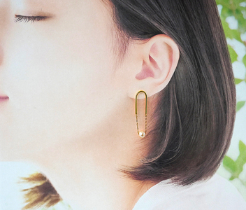 シルバー925 (ゴールドメッキ)淡水パール ピアス ペアセット ゴールドHJ001G