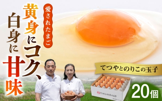 【お中元対象】てつやとのりこの玉子 【 20個 】 糸島市 / 板垣ファーム 卵 たまご 鶏卵 [AWD015]