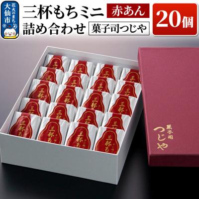 ふるさと納税 大仙市 三杯もちミニ(赤あん)  20個 詰め合わせ 【菓子司つじや】|22_dkb-600101