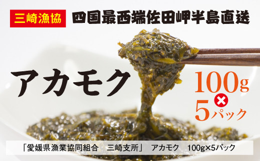 
三崎のアカモク500g（100g×5パック）＜海 海藻 近年注目 強い粘り 甘み 特徴 愛媛＞
※離島への配送不可
