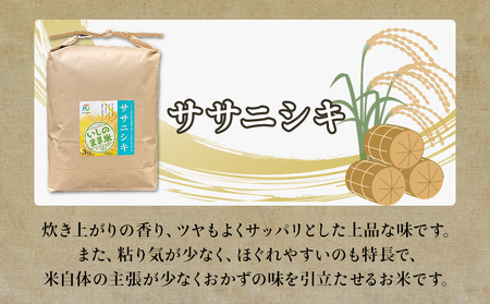 ＜定期便5回・毎月発送＞ ササニシキ いしのまき産米 精米 15kg 3kg×5回