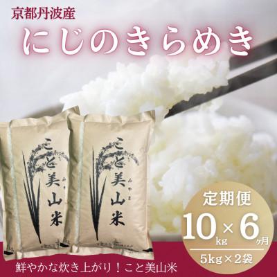 ふるさと納税 南丹市 【毎月定期便】にじのきらめき 精米 10kg(5kg×2袋) 美山町産 こと美山米全6回
