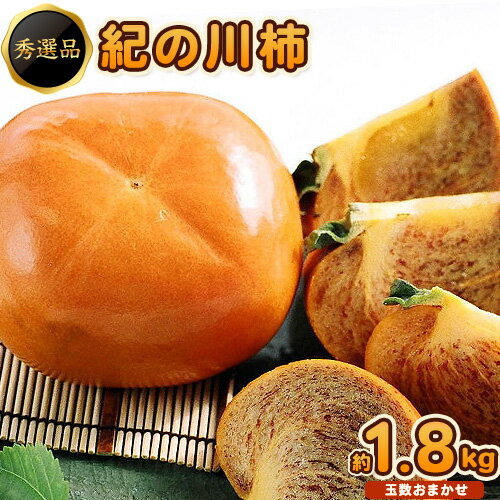 【ふるさと納税】希少 紀の川柿 約1.8~2kg（種無し） 秀選品 (玉数おまかせ) 厳選館 《2025年10月中旬-11月中旬頃出荷》 和歌山県 日高町 柿 カキ かき ジューシー フルーツ 青果 果物