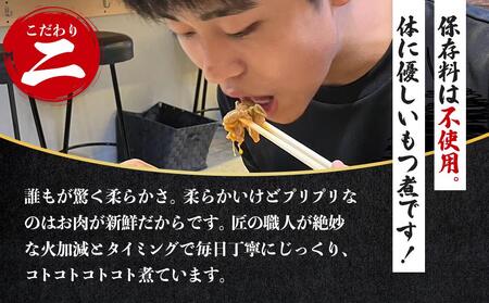 【定期便３カ月】国産豚もつ使用！とろけるほど柔らかい究極のもつ煮  500g×2袋