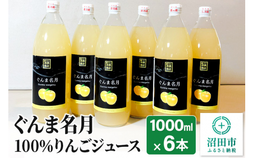 
ぐんま名月100％りんごジュース 1000ml×6本
