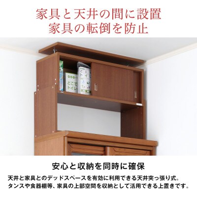 耐震上置き　じしん作くん　幅86cm×奥行44cmタイプ(ホワイト)　86-44W【1416350】