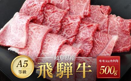 飛騨牛Ａ5 赤身肉 焼肉用 500ｇ モモ 又は カタ 肉 ｜国産 肉 牛肉 焼肉 和牛 黒毛和牛 赤身 グルメ A5等級 おすすめ AD123  【飛騨牛 和牛ブランド 飛騨牛 黒毛和牛 飛騨牛 岐阜 大野町 飛騨牛】