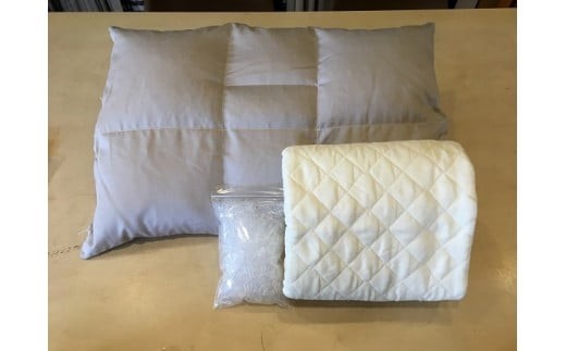 
0870 セミオーダー枕　専用ピロケースセット（普通の硬さ） 【 枕 ピロケース セット 備長炭 消臭 寝具 脱脂綿 ガーゼ セミオーダー 】
