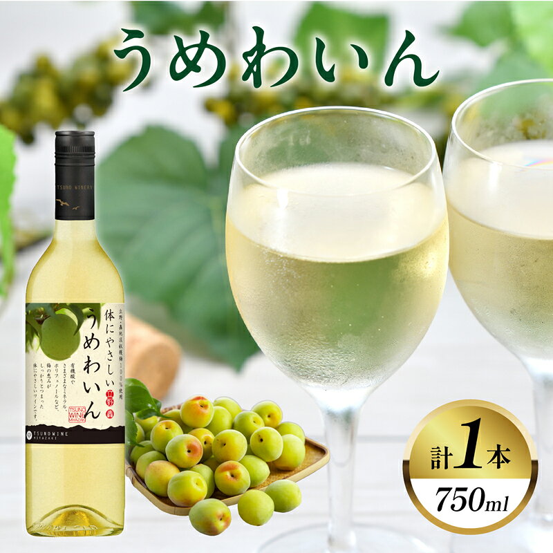 【ふるさと納税】【数量限定】うめわいん 計1本 国産 飲料 酒 アルコール ワイン 果実酒 梅 都農ワイン フルーツワイン 甘口 おすすめ 贅沢 ご褒美 晩酌 パーティー 記念日 お祝い ギフト 贈答 贈り物 プレゼント 常温 ポリフェノール 宮崎県 都農町 送料無料