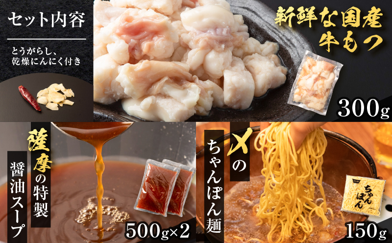 寺師の国産牛もつ鍋セット 2～3人前　K005-002