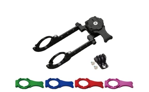 [レックマウントプラス] ナロー マウント 【R+Narrow1】「マウントのみ、別途 専用ケース必要」ハンドルのクランプ径：31.7mm-31.8mm用(自転車用スマートフォンマウント) [№5346-1866]