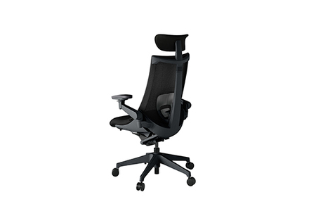 イトーキ オフィスチェア 『アクト２』メッシュバック ヘッドサポート付 抵抗付きウレタンキャスター ブラックフレーム 座張地(PV)：ブラックT（KJ457JVEMT1T1CF）【EI167W】