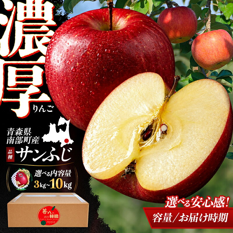 【ふるさと納税】 選べる配送月 青森県南部町産 濃厚りんごサンふじ 約3kg 約5kg 約10kg 【アグリーデザイン】 スタンダード 青森りんご リンゴ 林檎 アップル 青森県 南部町 果物 くだもの フルーツ 3kg 以上 F21U-757var