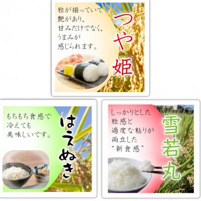 ふるさと納税 中山町 【令和8年産先行受付】中山町産三米(つや姫・雪若丸・はえぬき)新米食べくらべセット(精米)合計6kg |  | 01