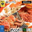 【ふるさと納税】浜茹で 越前せいこがに≪竹セット≫2〜3人前 かに酢 食べ方しおり スプーン付き【雌 ズワイガニ】【カニ 越前ガニ セコガニ カニみそ】【選べる杯数！2〜4杯】【12月発送分】希望日指定可 備考欄に希望日をご記入ください [e04-x011_12]